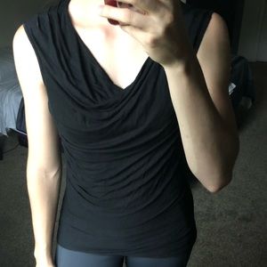 Black cowl neck tank